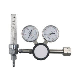 极速不锈钢减压器带流量计YQBXL-1可定K制 调压稳压气压表压力表