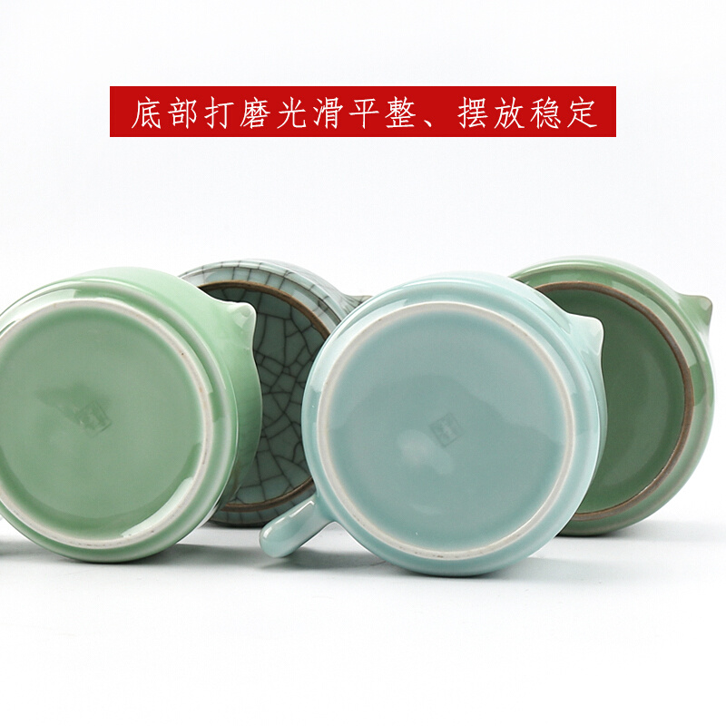 极速异朽b阁陶瓷墨池砚台多功能墨盘带盖子墨盒墨碟笔架搁笔笔洗