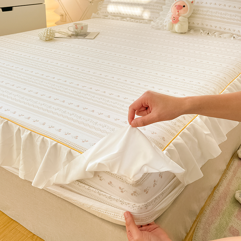 极速床笠单件100m全棉床罩席梦思床垫保护罩防尘罩床单床套三件套