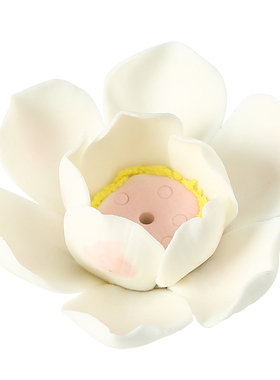 极速手工制作陶瓷小莲花摆t件中式禅意家居装饰配件香道线香插底