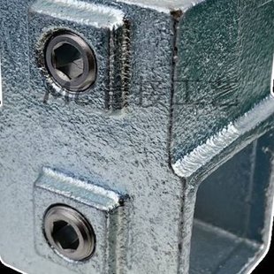 极速40*40方管连接件热浸x镀锌管夹 配件钢管固定卡三通支架免焊