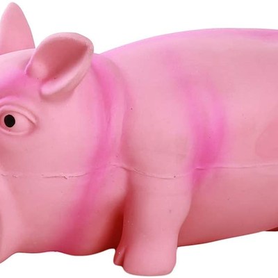 极速Pet Suppliies Rubber Pig Open Mouth Shape Squeak Latex P