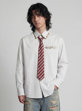 OKME 经典复古格子长袖衬衫美拉德色系设计感潮牌男女上衣