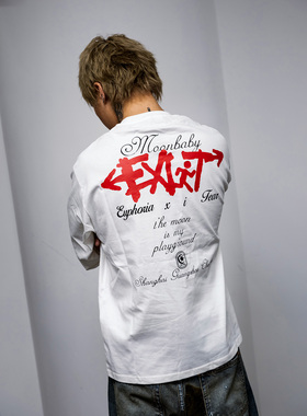 OKME2025EXIT巡演长袖T恤春秋季新款美式运动字母印花长袖T恤上衣