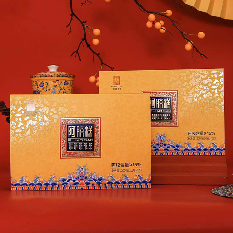 山东东阿百年堂正品礼盒 驴皮女性滋补品即食阿胶糕200g 工厂直发
