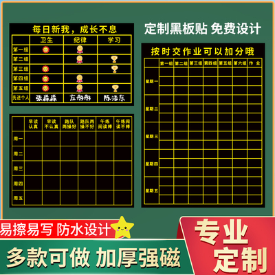 【专业定制】各种教学磁性黑板贴