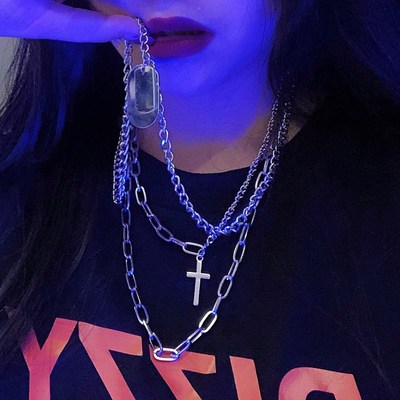 极速2022 Fashion Unisex Multilayer Hip Hop Long ChaiXn Neckl