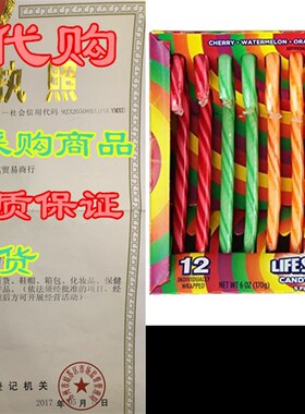 极速Life eSavers Candy Canes - 12 ct (Net Wt. 6 oz.)