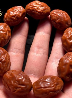 极速橄榄核手g串大枣核雕手链红枣手持原皮素核雕刻素串文玩单籽