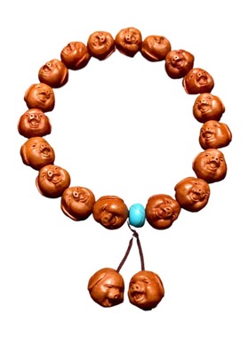 极速小猪桃核手链女款核雕桃胡桃木手捻J文玩手把件精雕橄榄核手