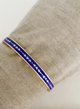 极速手镯 看好尺寸不退707 stell@ 开口椭圆蓝色T滴釉箭头 民族风