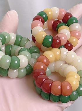 极速新中式猪大肠菩m提根渐变绕指柔手持学生盘玩手串佛珠文玩手