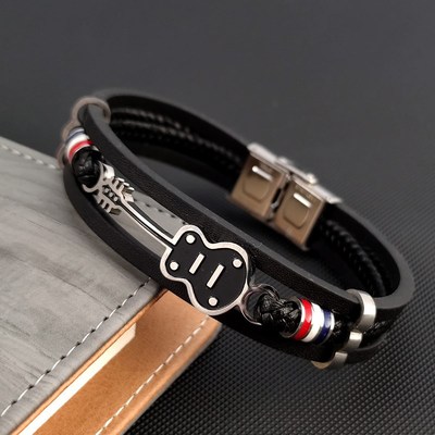 极速Hot Sales Mens Titanium Steel FMusical Instrument Leath