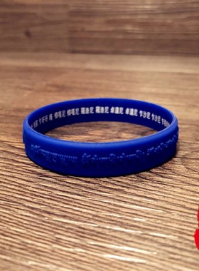 极速不动佛心咒手环护身软硅胶z手链手镯双面藏文情侣橡胶腕带周
