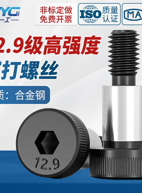 12.9级内六角塞打螺丝等高限位轴肩凸螺栓M6M8M10M12M13M16M25