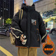 潮牌连帽棉服男青少年帅气加厚面包服初高中学生保暖外套