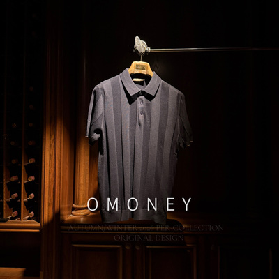 OMoney棉丝混纺针织POLO衫