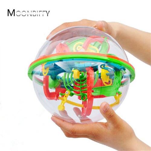 新品100 Step Magic Intellect Ball 3GD Puzzle Ball Labyrinth