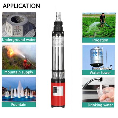 极速12V/24V/48V 250W/300W/550WA Submersible Deep Well Pump 2