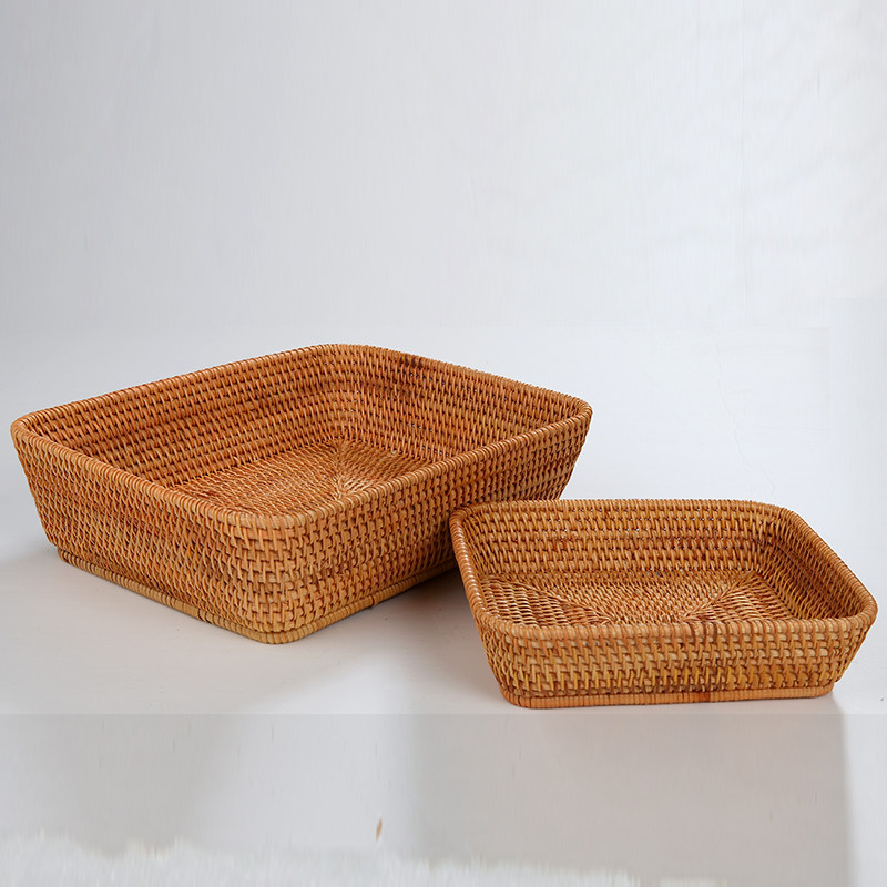 极速精品秋藤编水果篮面包馒头盆坚果盘零食糖饼收W纳筐桌面遥控,收纳整理,桌面收纳盒,淘宝优惠券,粉丝福利购,淘宝优惠卷