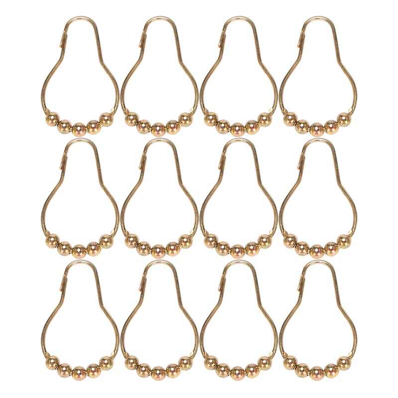 极速Easy Install Runstproof Shower Curtain Hooks Frictionles