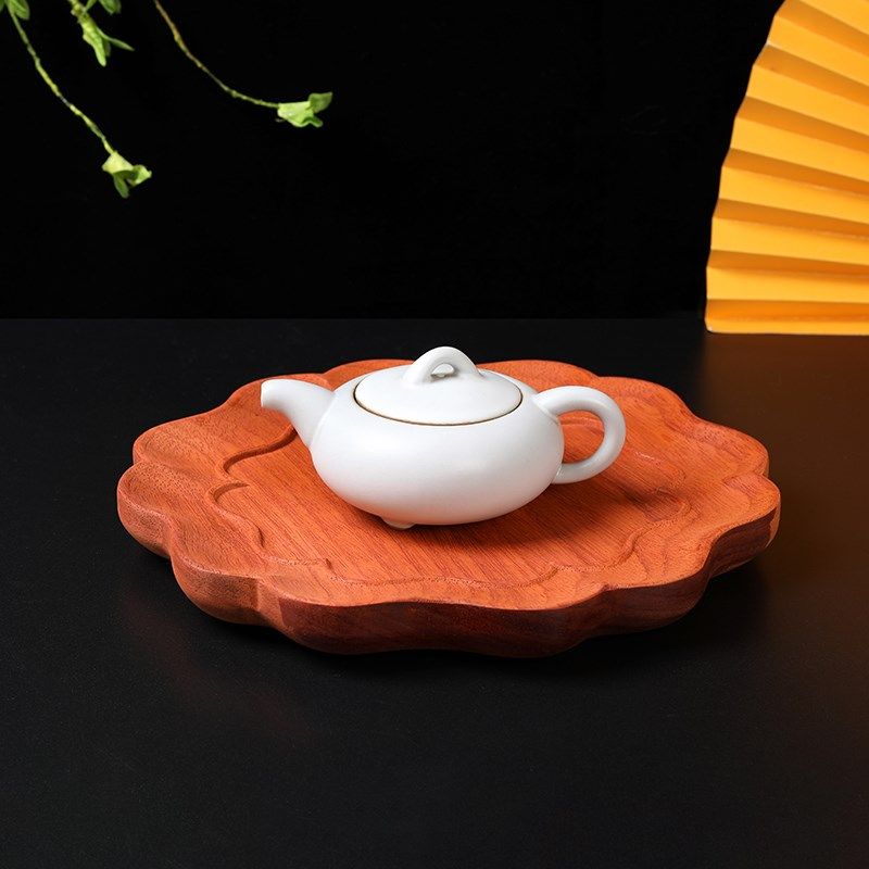 极速邵氏紫檀茶盘花梨木圆托盘实木D茶壶垫杯垫茶具莲花底座果盘,餐饮具,茶托,淘宝优惠券,粉丝福利购,淘宝优惠卷