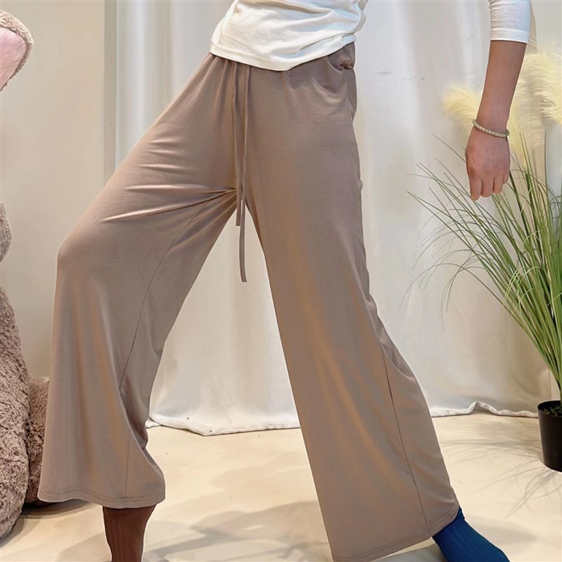 新品现代舞蹈服女直筒阔腿裤飘逸宽松G显瘦成人古典舞练功服教师