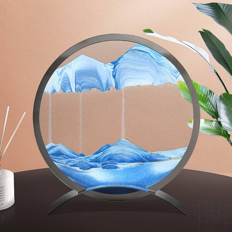 极速3D立体创意流沙画办公室客厅B书房家居摆饰沙漏装饰工艺礼品图片