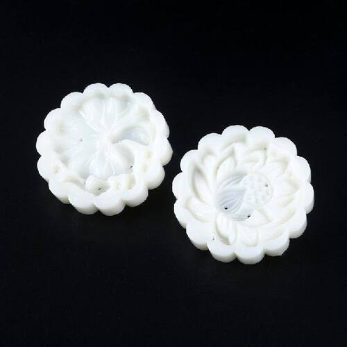 极速Lotus Leaf Round Moon Cake MoldFs 50g HandPressure 4 Sta