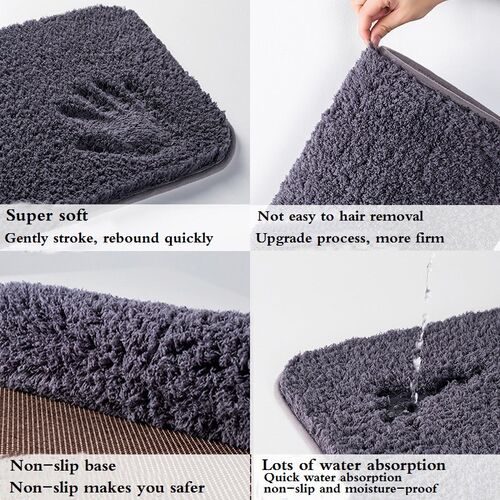 极速Softc Bathroom Mat Rug Non-slip Bath Mats Bathroom Rugs
