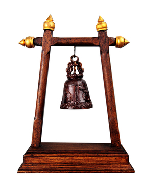 极速泰国木质特色工艺品铃铛摆件东南亚会所酒店桌面复Z古装饰品