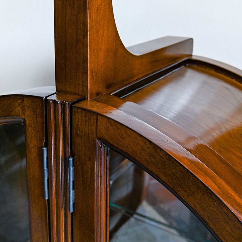 极速小提琴酒柜实木m雕花玻璃双门客厅展示柜家用欧式美式轻奢摆