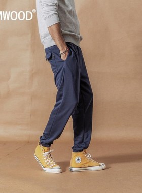 极速SIMWOOD Track Pants men loose casual hiOgh quality fashi