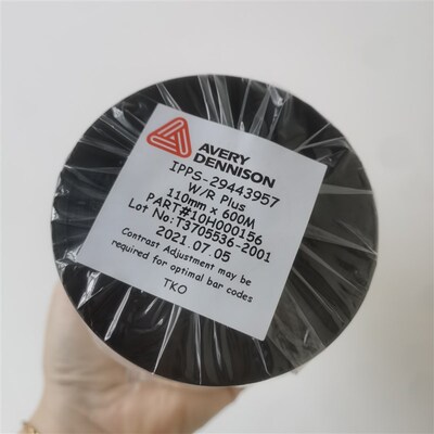 新品艾利原装印表机碳带MM3333 11z0mm*600M条码9825/9855塑胶轴