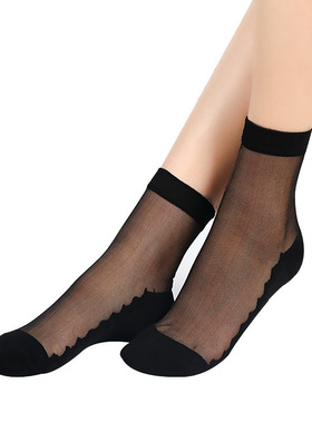 极速Sexy Lace Mesh silk fruit fishnet Socks FibSer Transpare