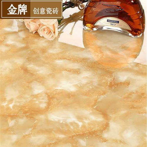 黄龙玉微晶石瓷砖80n0x800 电视背景墙瓷砖 客厅黄色玉石地砖