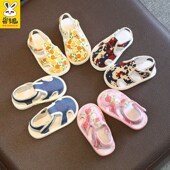 3岁2儿童学步鞋 极速宝宝b手工布凉鞋 男女童一婴儿小孩软底千层