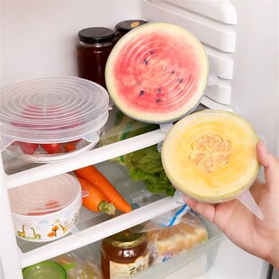 silicon Silico 新品 Reusable universal liWd lids 6pcs stretch
