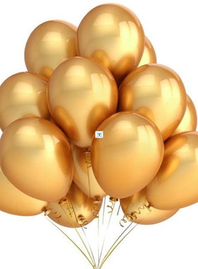 极速10pcs Gold White qBlack Pink Latex Balloons Birthday Par