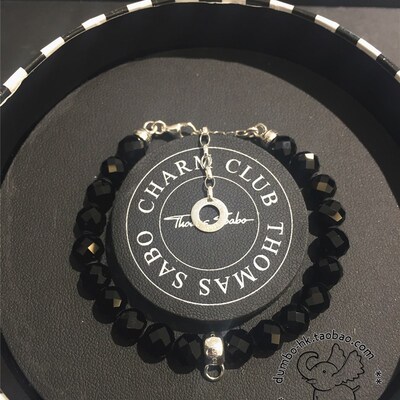 极速Thomas Sabo 汤玛士 切面黑曜石 基础款 手W錬 X0226