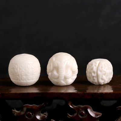 极速天然象牙果雕刻小象回纹圆珠手串佛珠大小金刚U星月菩提配饰