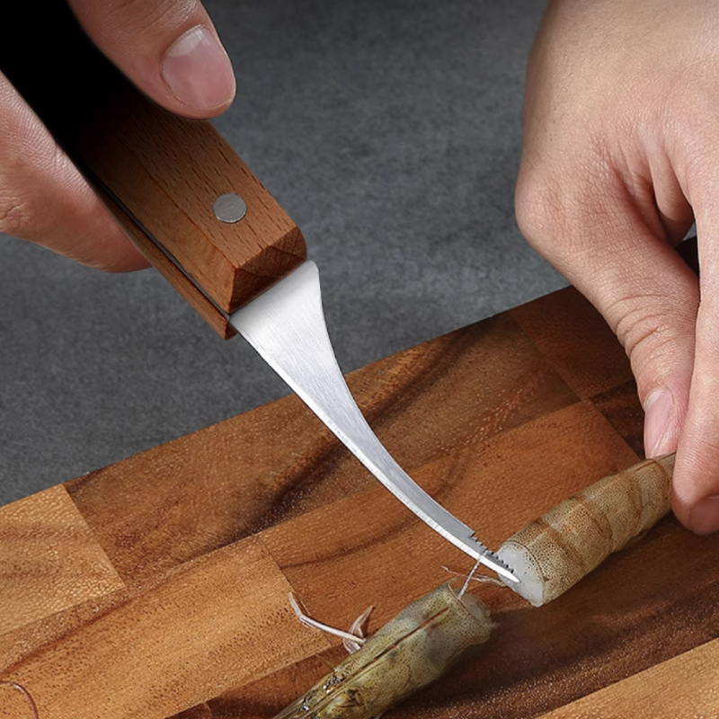 极速去虾线刀开蚝刀厨房小工具剥虾挑虾线虾线简R易剔除刀开虾背