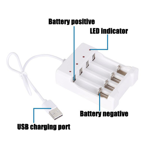 新品USB output Universal battery chargeIr Independent 4-slot