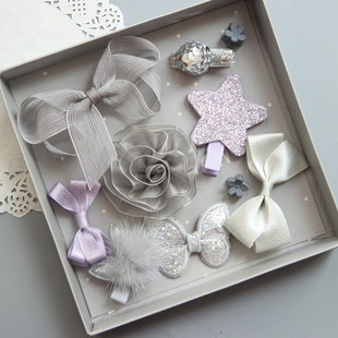 极速小学生女孩儿l饰头饰头上组合装饰品扎头绳头发绳儿童发夹可