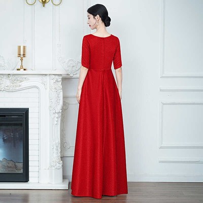 极速合唱队大合唱团演出服s女长裙2025新款合唱红歌比赛礼服裙表