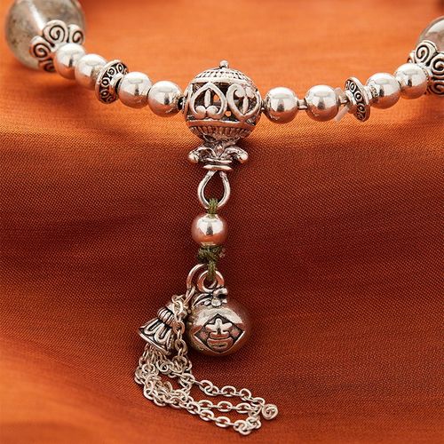 极速绿幽灵藏银手串招财手链金丝玉南瓜平安健康招桃W花佛珠念珠