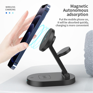 极速100W 3 in 1 Magnetic Wvireless Charger Stand For Macsafe
