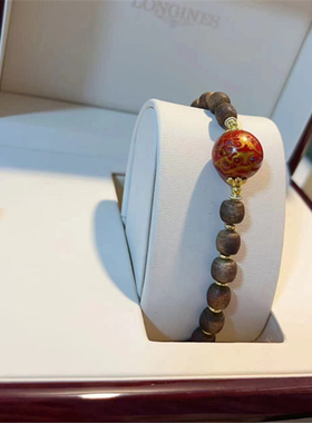 极速正宗黄奇楠沉香手串搭C配大漆珠 TY1298