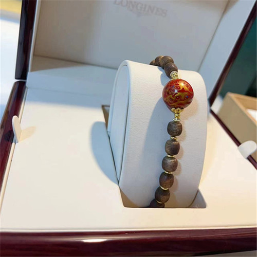 极速正宗黄奇楠沉香手串搭C配大漆珠 TY1298