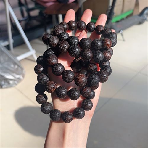 极速黑棋楠沉香回纹单圈手链 香味浓郁特别好闻 约15Smm TY230